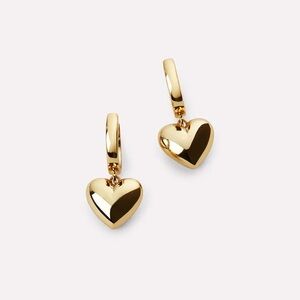 Ana Luisa Jessica Puffed Heart Hoops Gold Drop Earrings